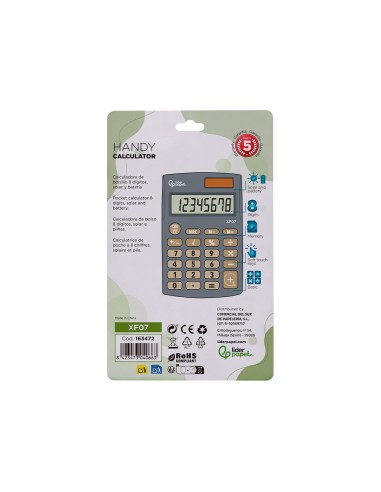Calculadora liderpapel bolsillo xf07 8 digitos...