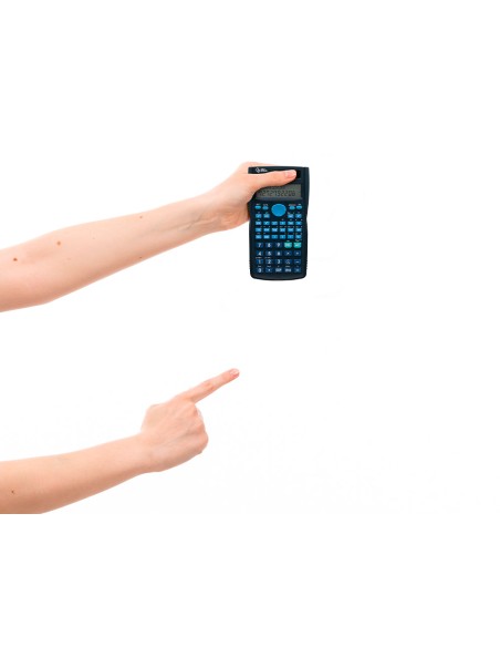 Calculadora liderpapel cientifica xf32 12 digitos 240 funciones con tapa solar y pilas color azul 156x85x20