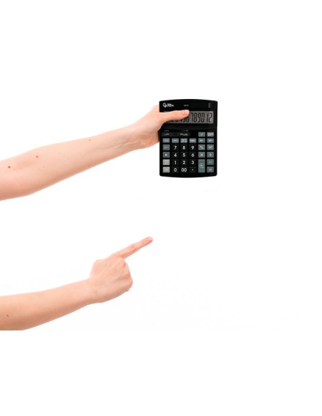 Calculadora liderpapel sobremesa xf29 12 digitos solar y pilas color negro 190x140x30 mm