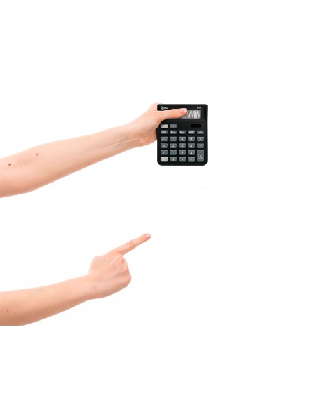 Calculadora liderpapel sobremesa xf26 12 digitos solar y pilas color negro 127x105x24 mm