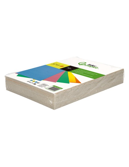 Tapa encuadernacion liderpapel carton a4 0,9mm naranja fluor paquete de 50 unidades