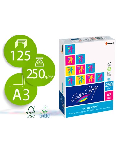 Papel fotocopiadora color copy din a3 250...