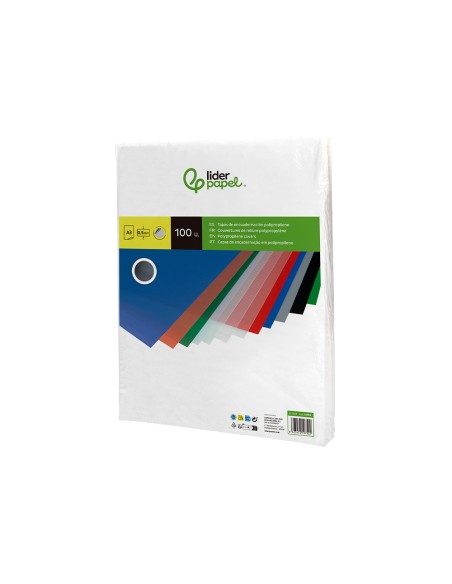 Tapa encuadernacion liderpapel polipropileno a3 0.5 mm transparente paquete de 100 unidades
