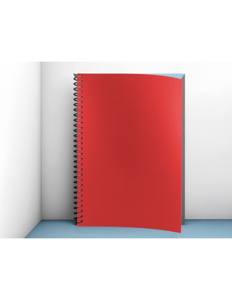 Tapa encuadernacion liderpapel polipropileno a4 0.5mm rojo opaco paquete de 100 unidades