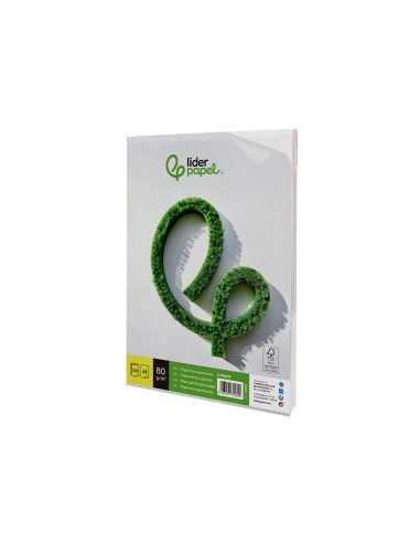 Papel liderpapel a4 80g/m2 liso microperforado...