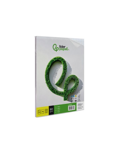 Papel liderpapel a4 80g/m2 sin taladros cuadro...