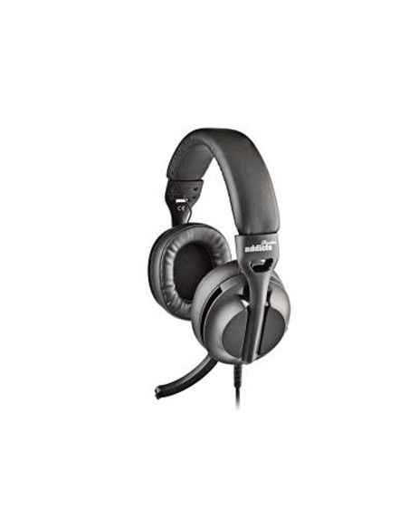 Auriculares ngs vox805 con cable estereo usb-c con control de volumen y adaptador usb color negro