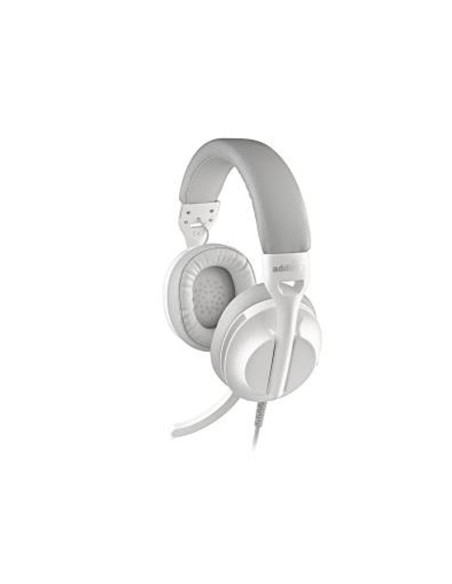 Auriculares ngs vox805 con cable estereo usb-c con control de volumen y adaptador usb color blanco