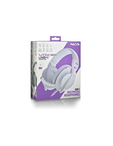 Auriculares ngs vox805 con cable estereo usb-c...