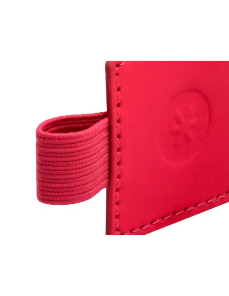 Portaboligrafo autoadhesivo antartik para cuaderno note con elastico hasta 15 mm grosor 1mm fucsia 40x40 mm
