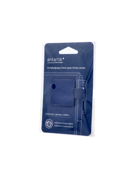 Portaboligrafo autoadhesivo antartik para cuaderno note con elastico hasta 15 mm grosor 1mm azul marino
