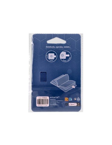 Portaboligrafo autoadhesivo antartik para cuaderno note con elastico hasta 15 mm grosor 1mm azul marino