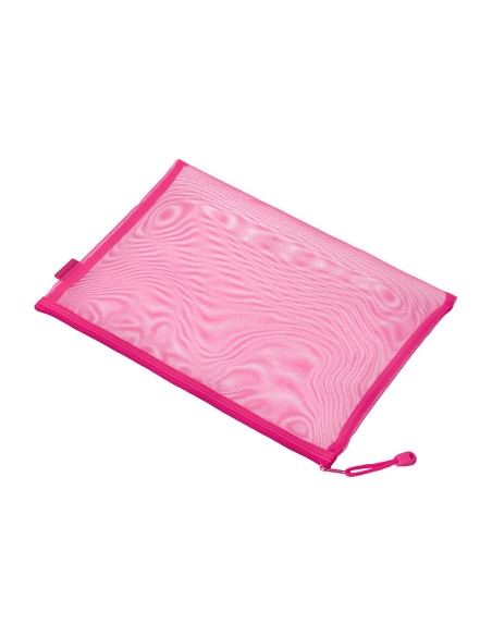 Bolsa zipper bag liderpapel poliester transpirable multiusos din a4 rosa