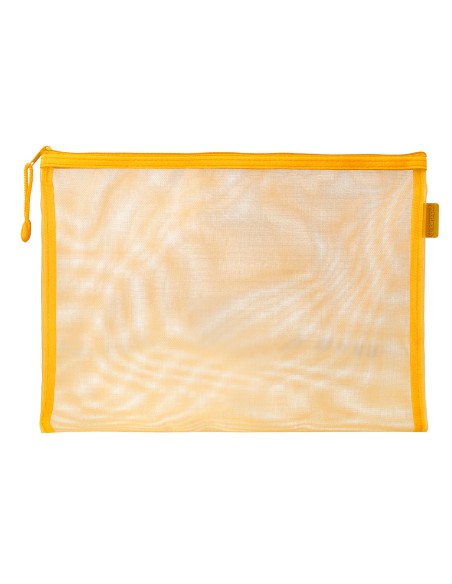 Bolsa zipper bag liderpapel poliester transpirable multiusos din a4 amarillo