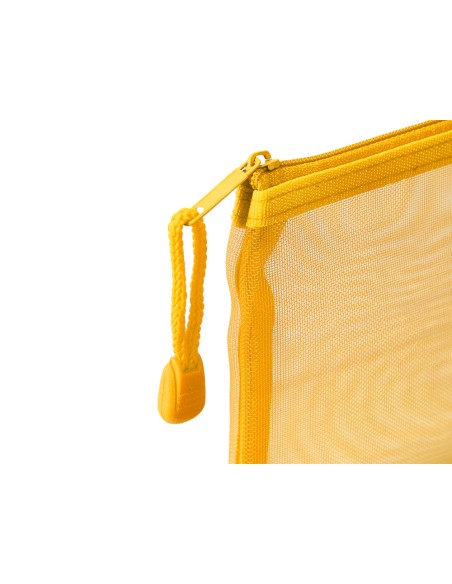 Bolsa zipper bag liderpapel poliester transpirable multiusos din a4 amarillo