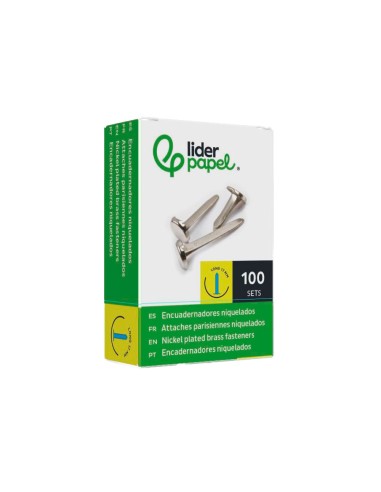 Encuadernadores liderpapel niquelados n.2 17 mm...