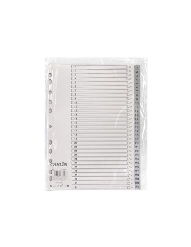 Separador numerico carlin plastico 1-31 juego...