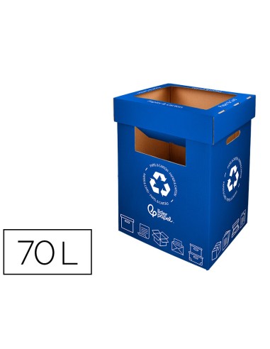 Contenedor papelera reciclaje liderpapel carton...