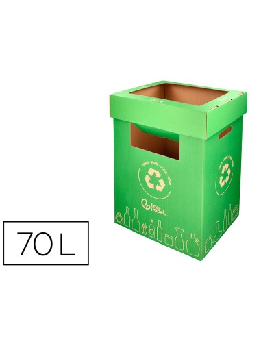 Contenedor papelera reciclaje liderpapel carton...