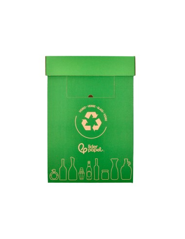 Contenedor papelera reciclaje liderpapel carton...