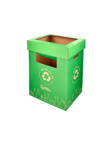 Contenedor papelera reciclaje liderpapel carton...