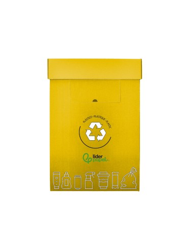 Contenedor papelera reciclaje liderpapel carton...