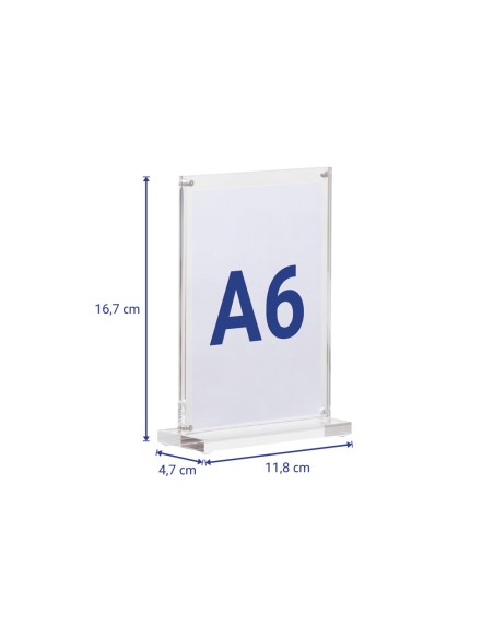 Expositor sobremesa maul vision acrilico din a6 118x47x170 mm