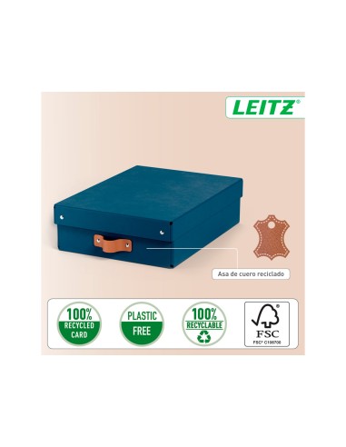 Caja de almacenaje leitz carton mediana baja...