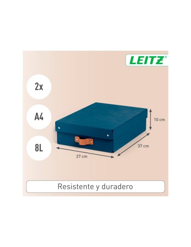 Caja de almacenaje leitz carton mediana baja...