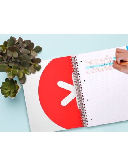 Cuaderno espiral liderpapel a4 micro antartik tapa plastico 120h 100 gr horizontal 5 bandas 4 taladros color negro