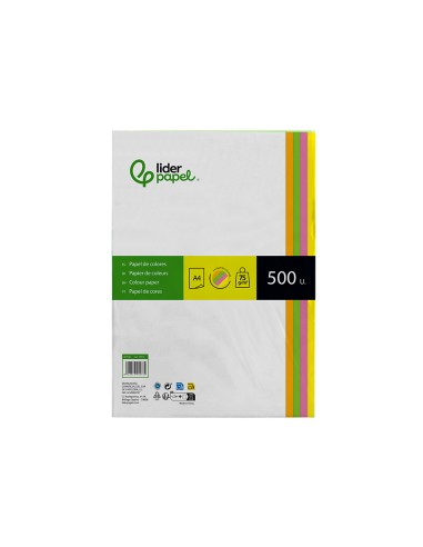 Papel color liderpapel din a4 75 gr neon 4...