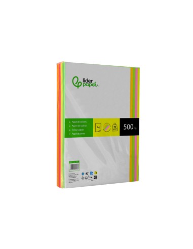 Papel color liderpapel din a4 75 gr neon 4...