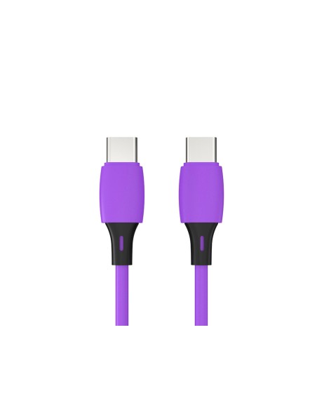 Cable usb-c a usb-c q-connect pvc longitud 2m morado
