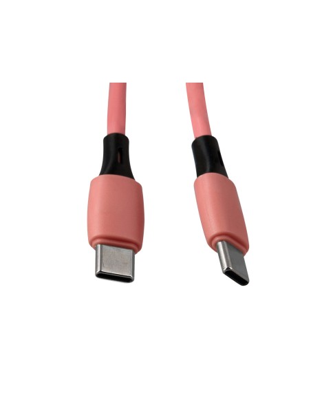 Cable usb-c a usb-c q-connect pvc longitud 2m rosa