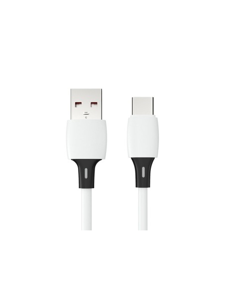 Cable usb-c a usb-a q-connect pvc longitud 2m blanco