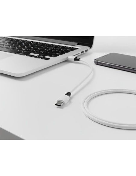 Cable usb-c a usb-a q-connect pvc longitud 2m blanco