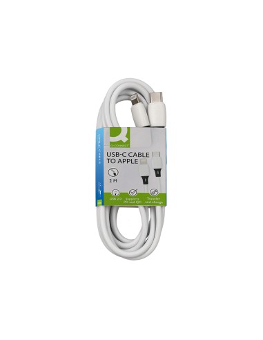 Cable usb-c a apple lightning q-connect pvc...