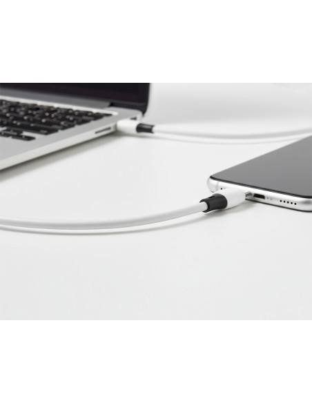Cable usb-c a apple lightning q-connect pvc longitud 2m blanco