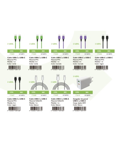 Expositor sobremesa q-connect para cables y cargadores con 48 unidades surtidas