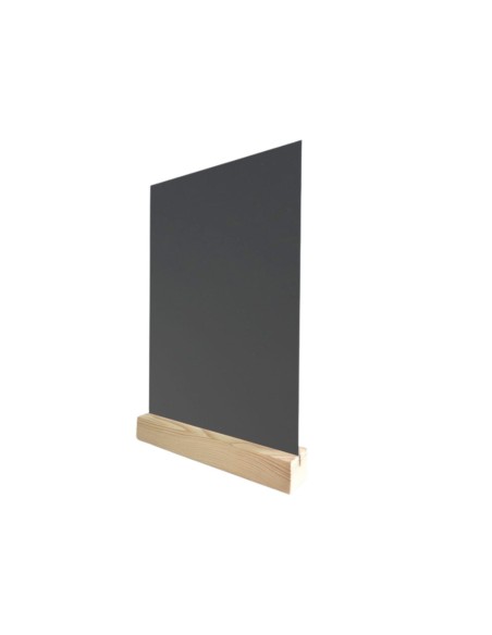 Pizarra doble cara archivo 2000 con base de madera a4 vertical metacrilato negro 100% reciclable 40x210x330 mm