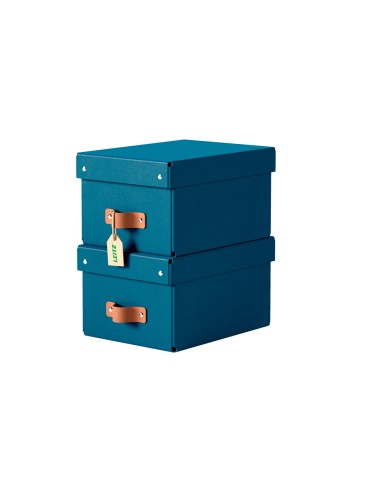 Caja de almacenaje leitz carton pequeña con asa...