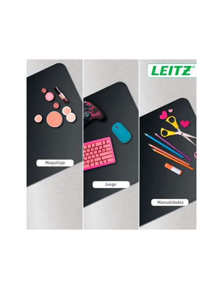Alfombrilla de sobremesa leitz 80x40 cm color negro