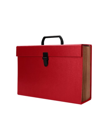 Maletin liderpapel con fuelle y asa carton...