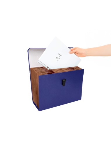 Maletin liderpapel con fuelle y asa carton...