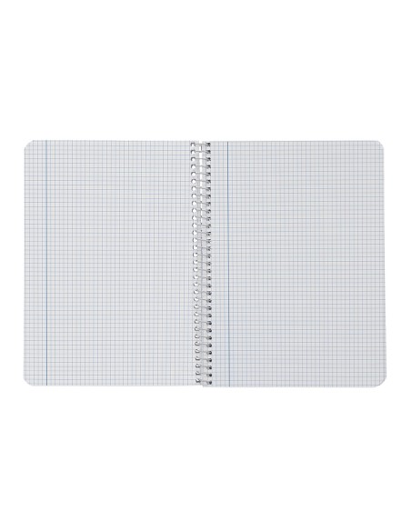 Cuaderno espiral liderpapel a4 wonder tapa plastica 80h 90gr cuadro 4mm con margen pack 5+1 colores surtidos