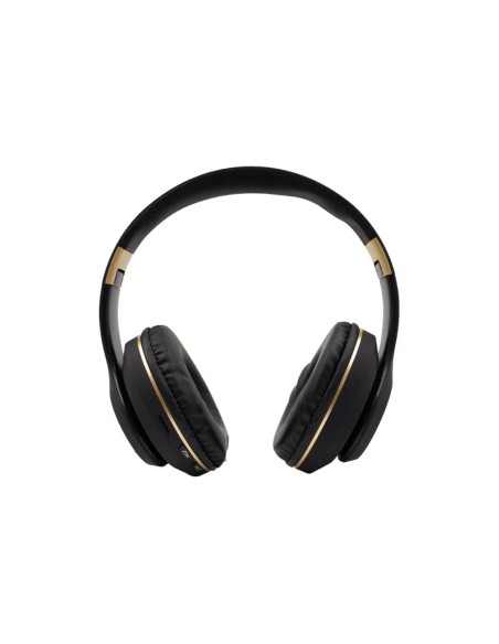 Auricular q-connect bluetooth diadema ajustable y plegable con microfono alcance 10 m color negro