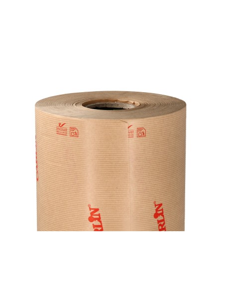 Papel de regalo kraft verjurado carlin bobina grande ancho 70 cm peso 10 kg