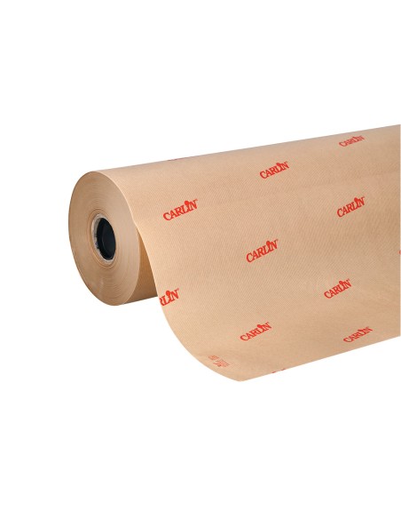 Papel de regalo kraft verjurado carlin bobina grande ancho 70 cm peso 10 kg