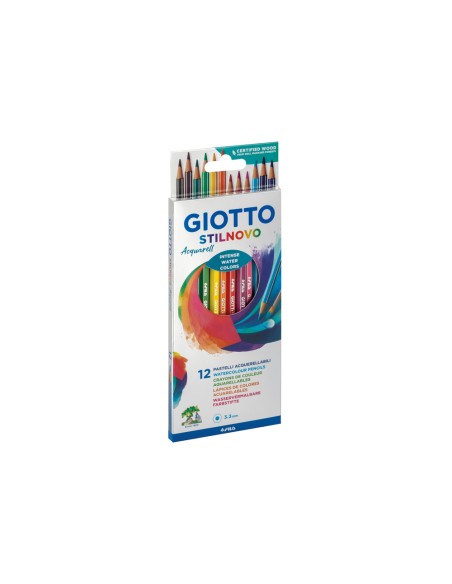 Lapices de colores giotto stilnovo acuarelables caja de 12 colores surtidos