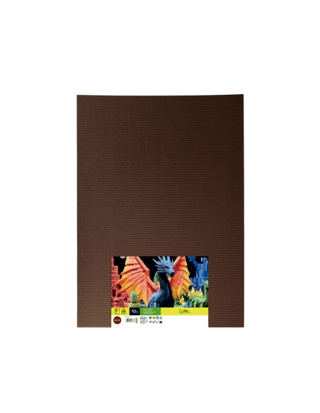 Carton ondulado liderpapel 50 x 70cm 320 g marron